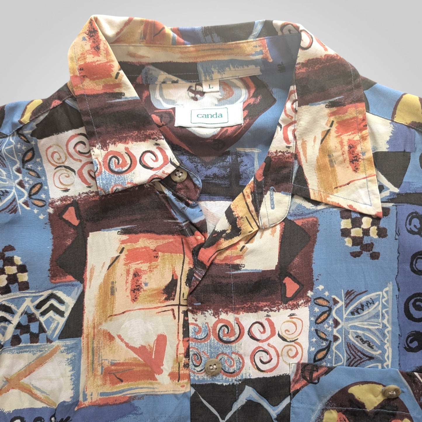 90's Abstract Patterned Shirt