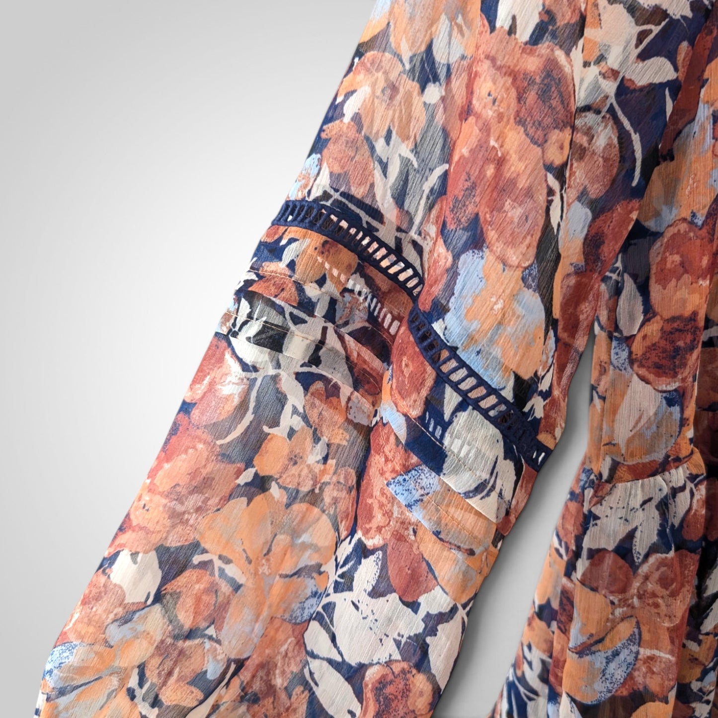 Boho Floral Kaftan Mini Dress