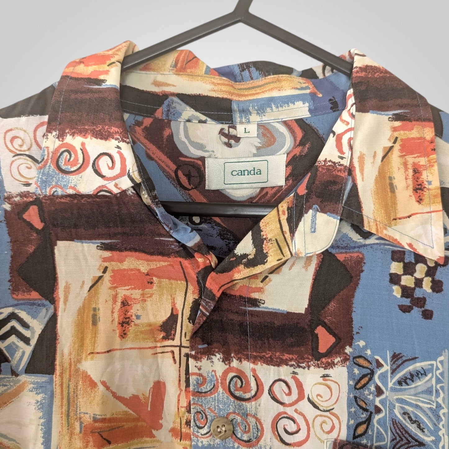 90's Abstract Patterned Shirt