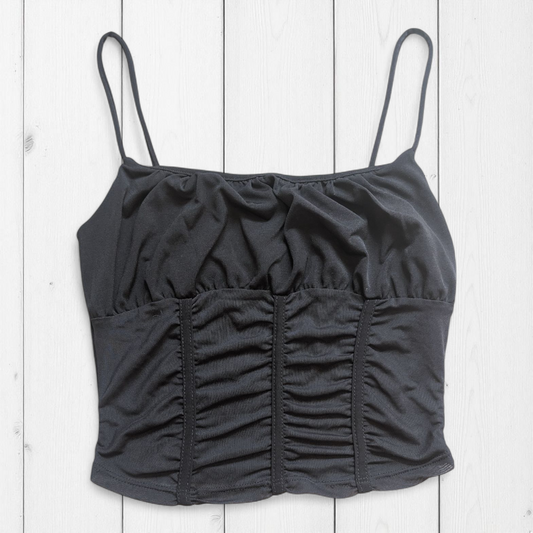 y2k Grunge Slinky Black Cami