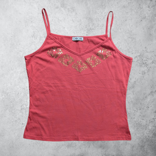 00's Coral Sequin Cami
