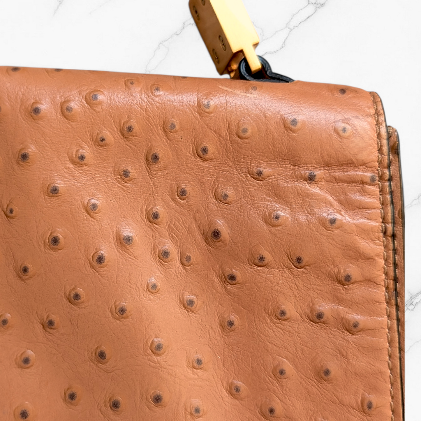 Archival Karen Millen Tan Leather Crossbody Satchel