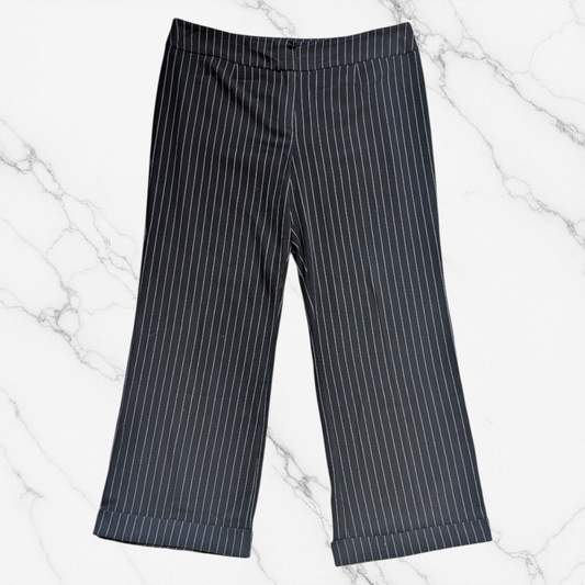 00's Corpcore Black Pinstripe Trousers